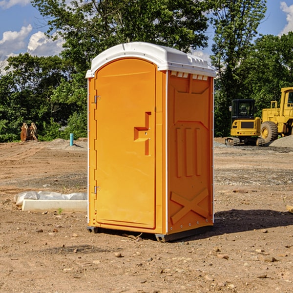 do you offer hand sanitizer dispensers inside the portable restrooms in Caroga